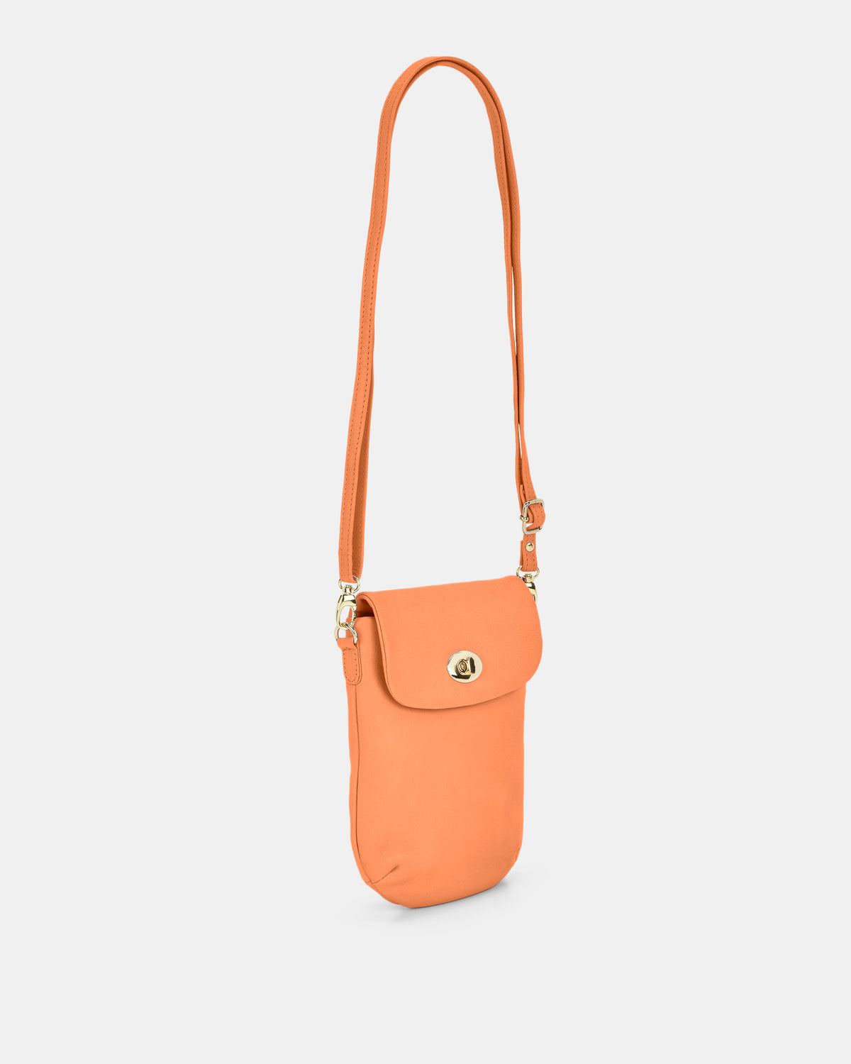 Janie Jnr Soft Leather Crossbody with Turnlock - Tan