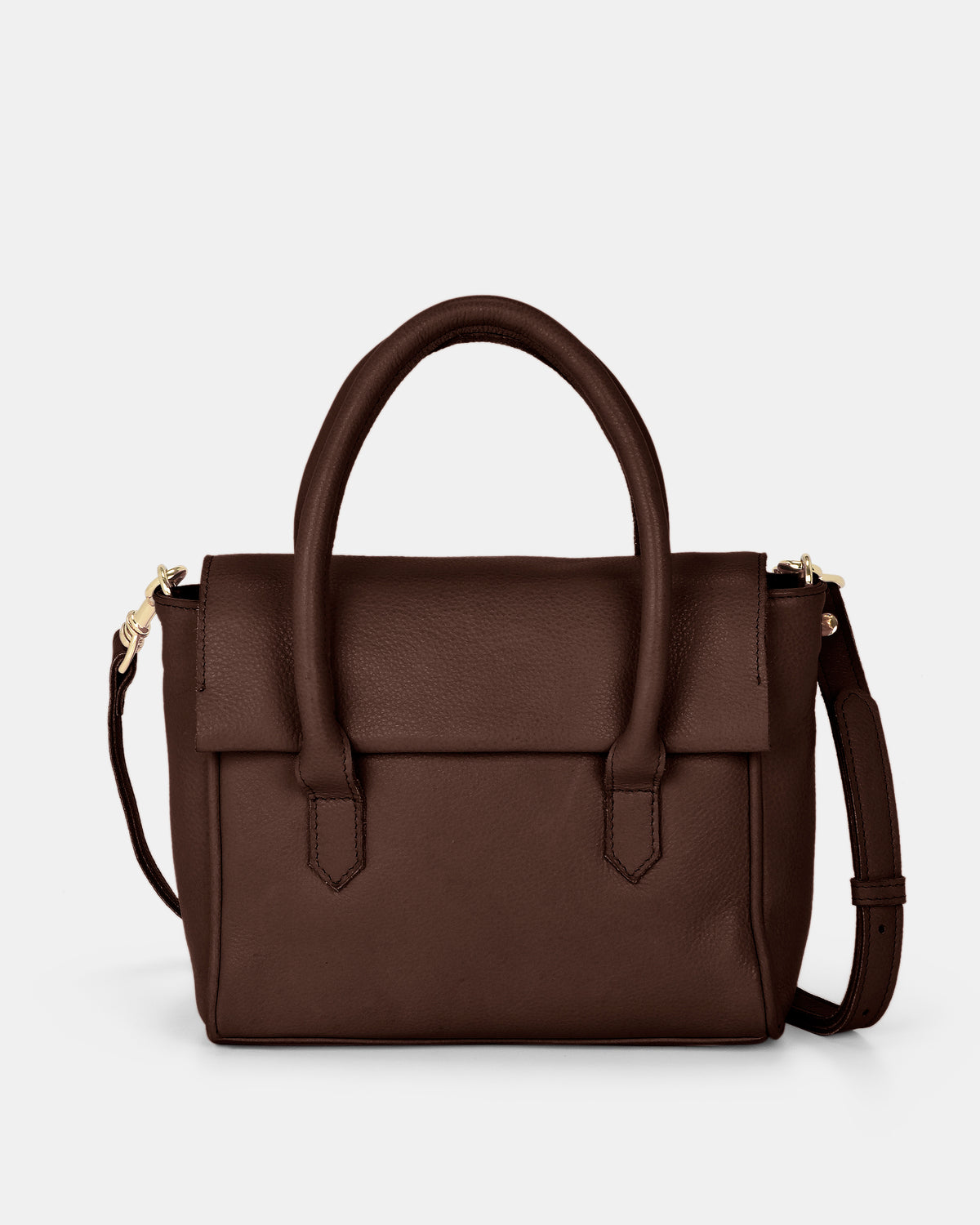 Carrie Leather Mini Tote - Chocolate