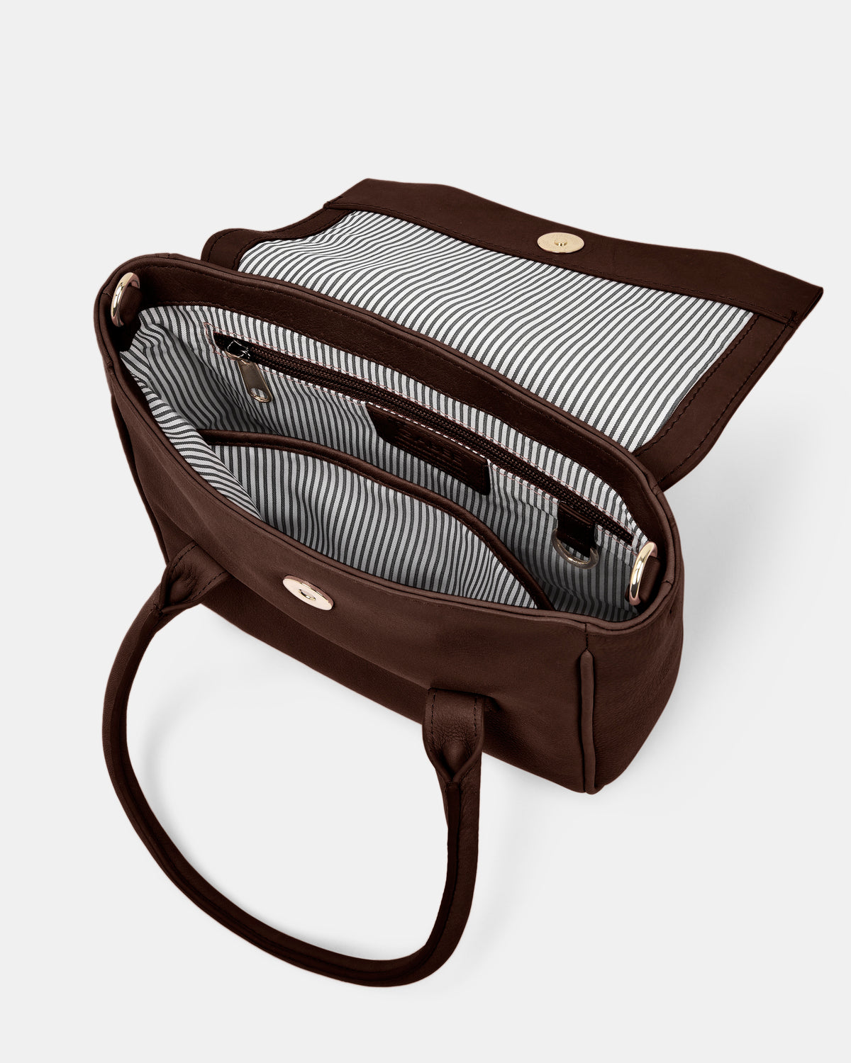Carrie Leather Mini Tote - Chocolate