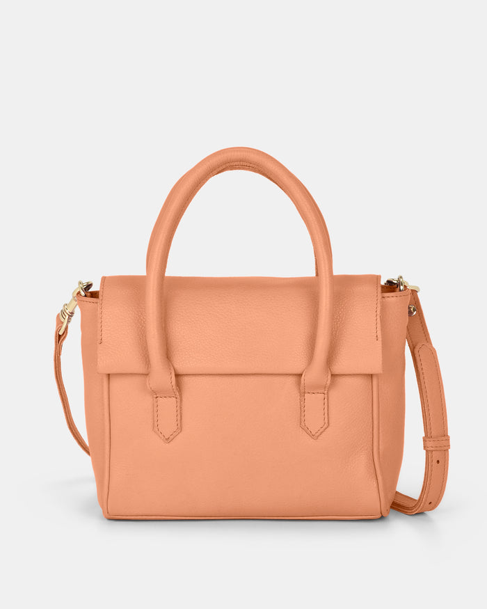 Carrie Leather Mini Tote - Camel