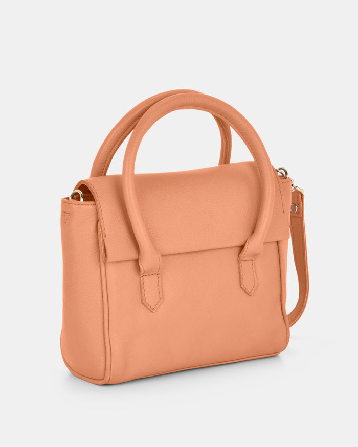 Carrie Leather Mini Tote - Camel