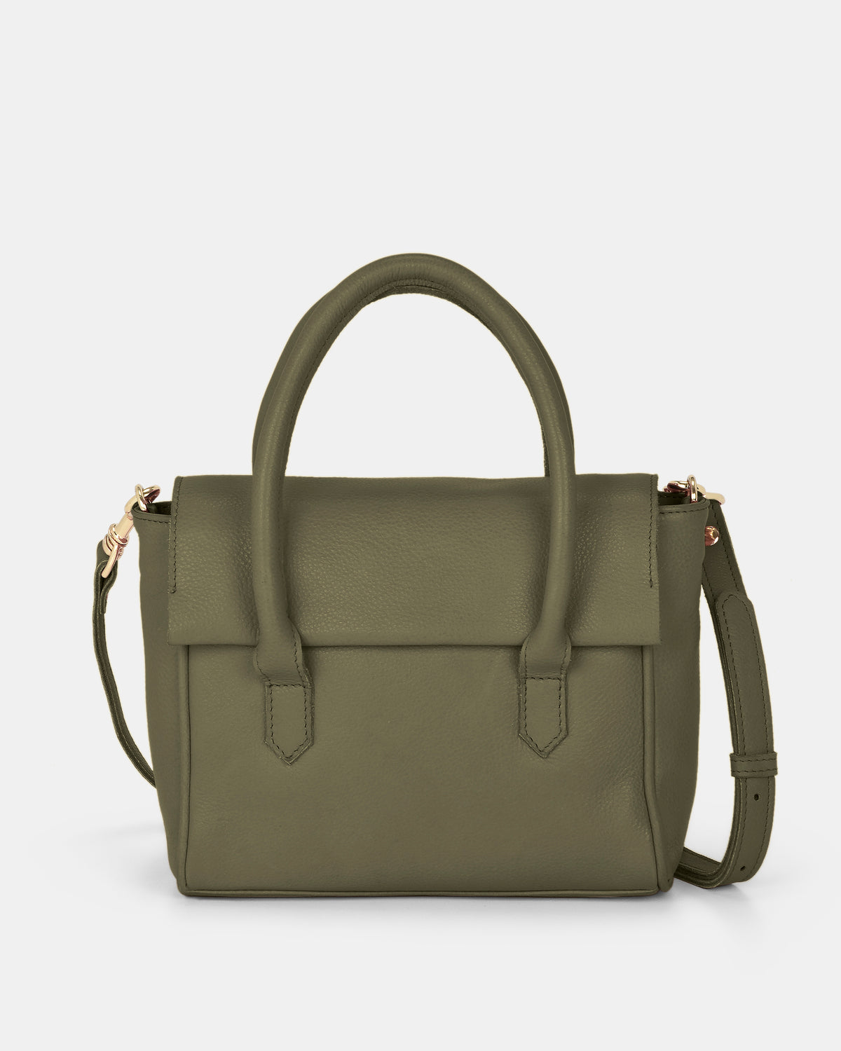 Carrie Leather Mini Tote - Olive