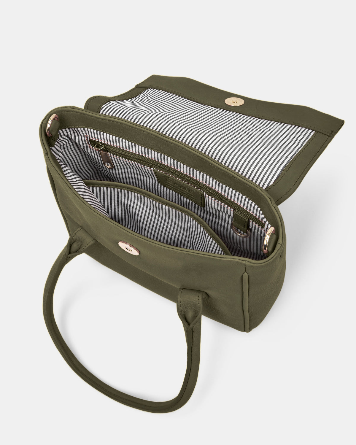 Carrie Leather Mini Tote - Olive