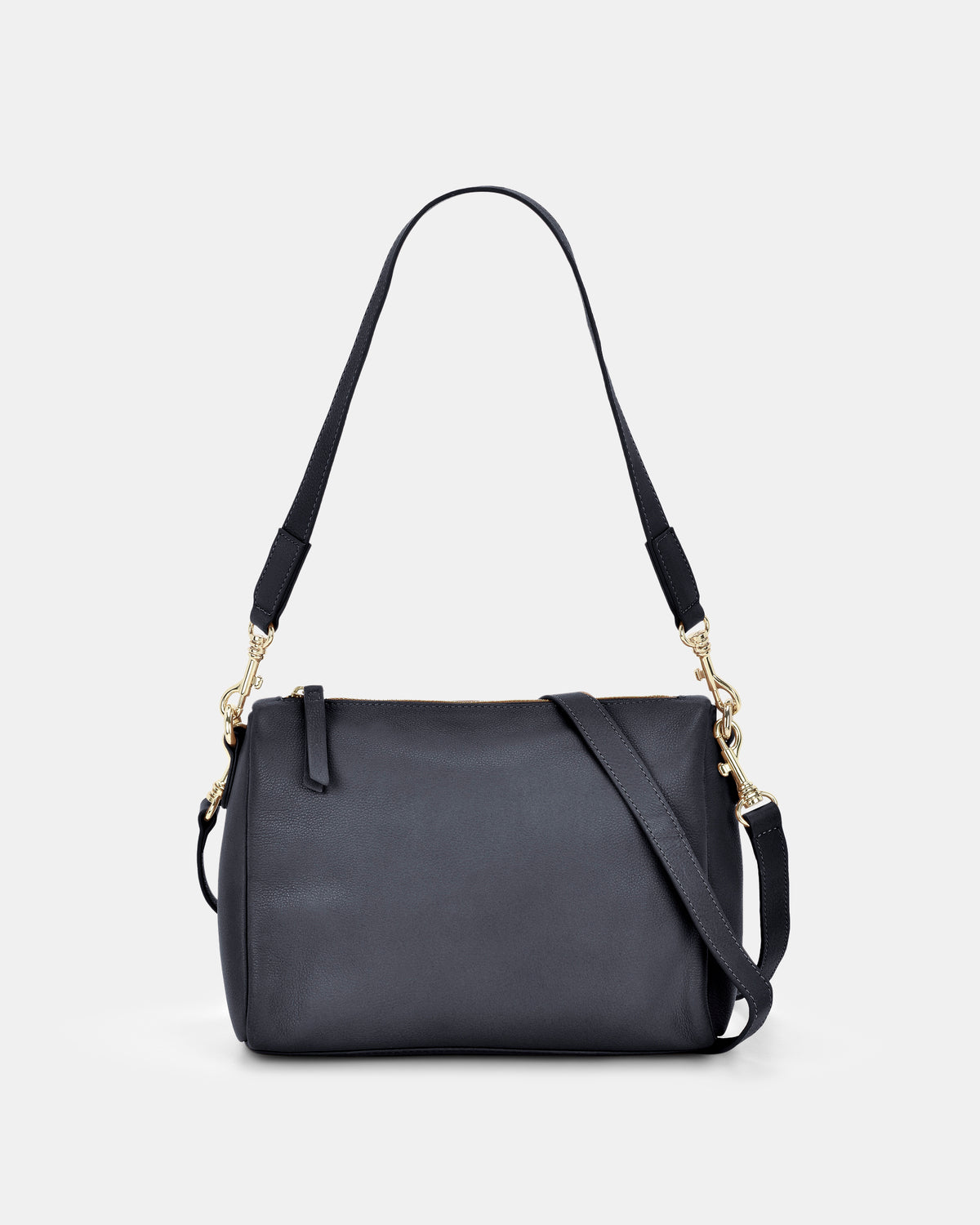 Jules Soft Leather Crossbody Shoulder Bag - Navy