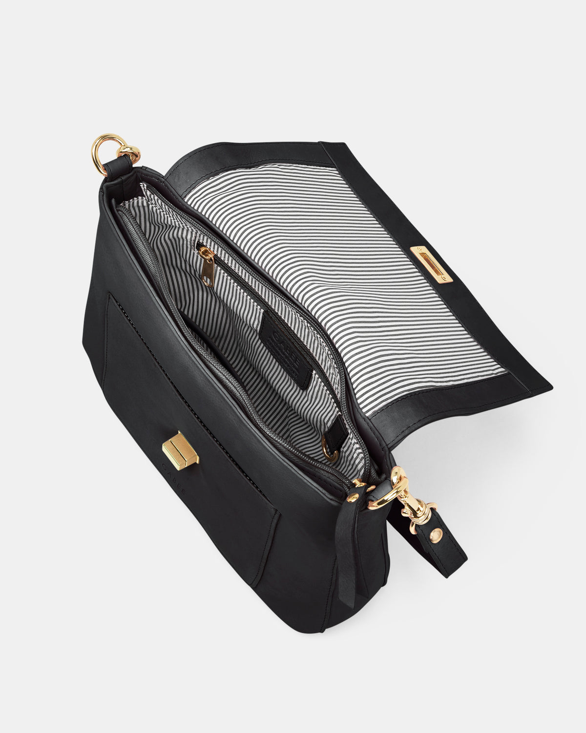 Meranda Soft Leather Crossbody Bag - Black