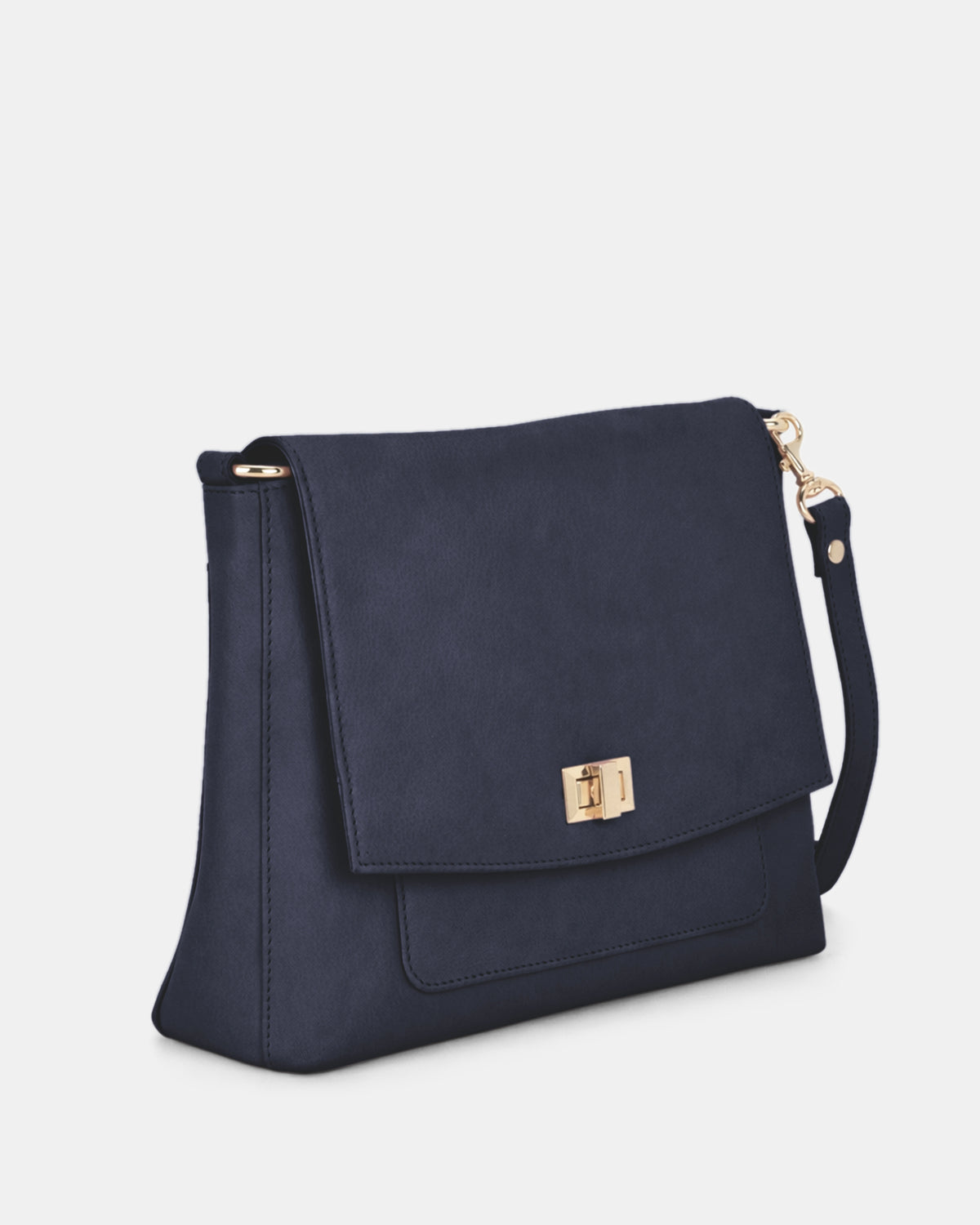 Meranda Soft Leather Crossbody Bag - Navy