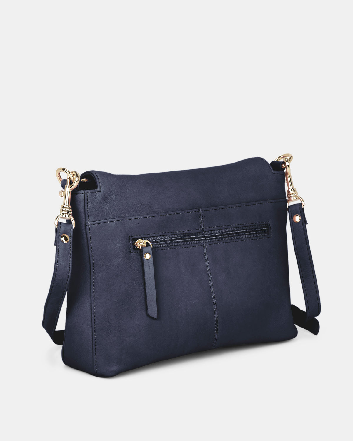 Meranda Soft Leather Crossbody Bag - Navy
