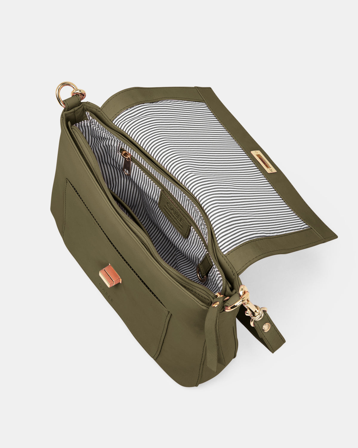 Meranda Soft Leather Crossbody Bag - Olive