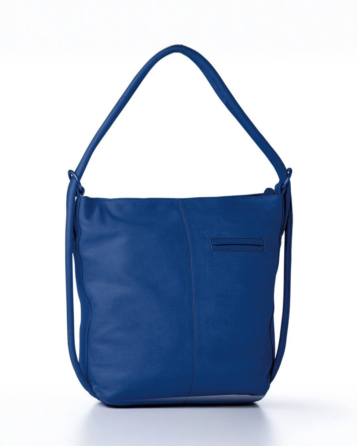Indiana Leather Convertible Handbag Backpack - Large - Blue