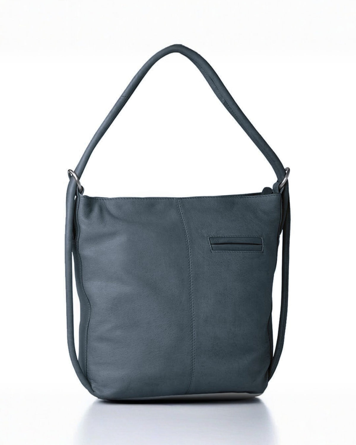 Indiana Leather Convertible Handbag Backpack - Large - Denim