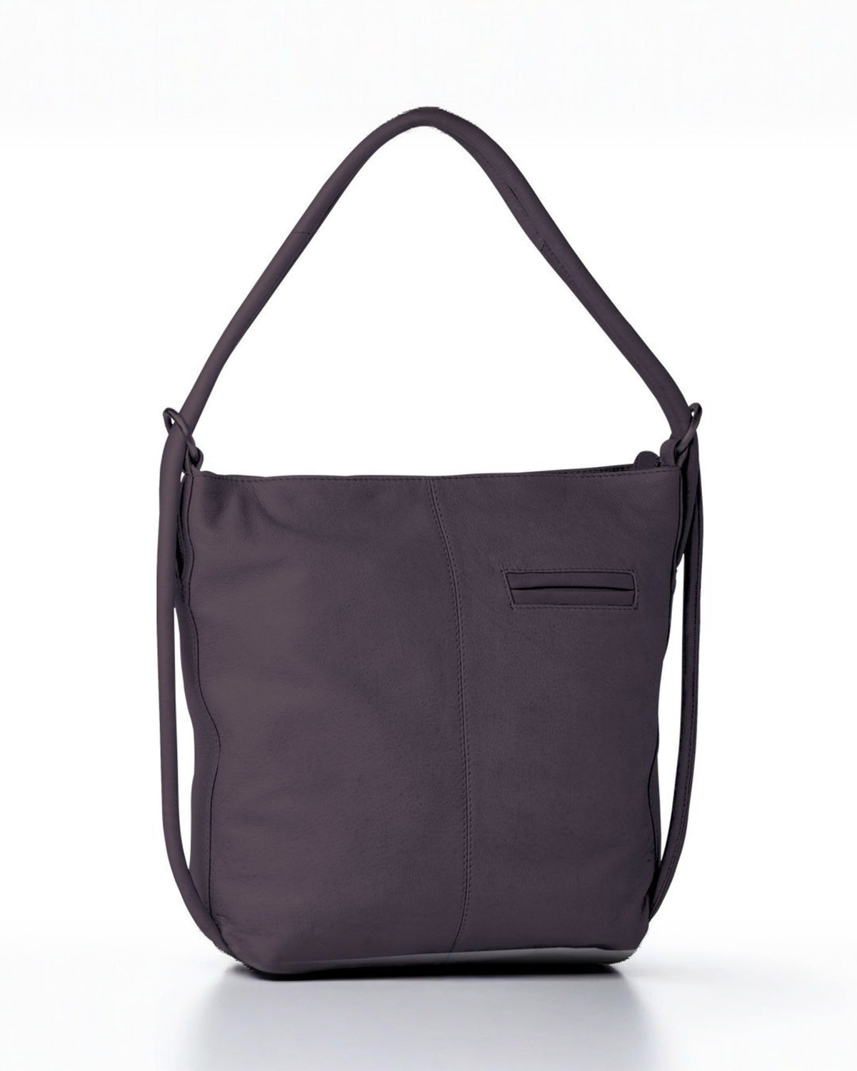 Indiana Leather Convertible Handbag Backpack - Large - Purple