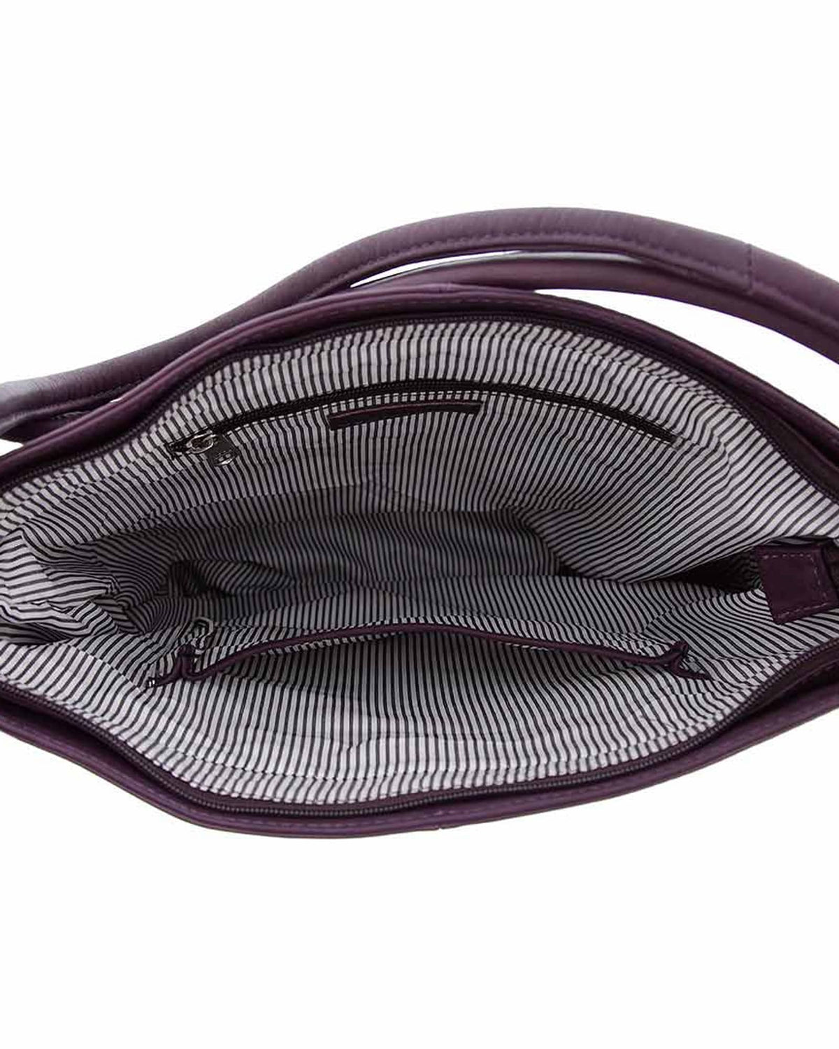 Indiana Leather Convertible Handbag Backpack - Large - Purple