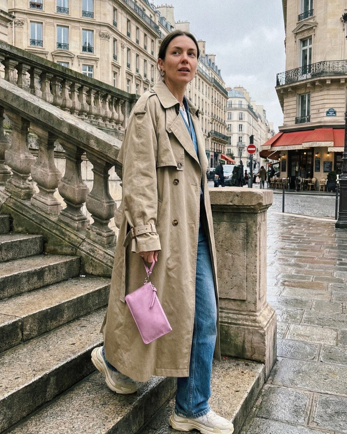 Abril Soft Leather Wristlet Purse