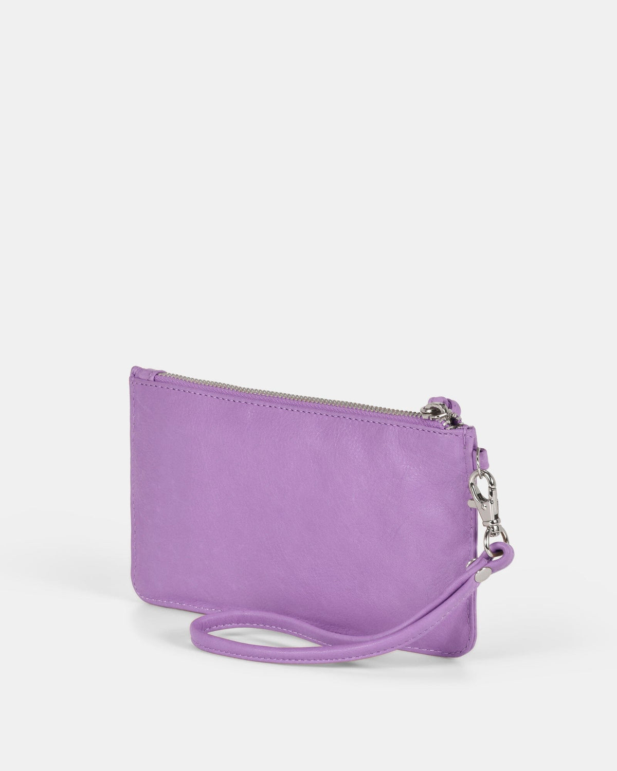 Abril Soft Leather Wristlet Purse - Lavender