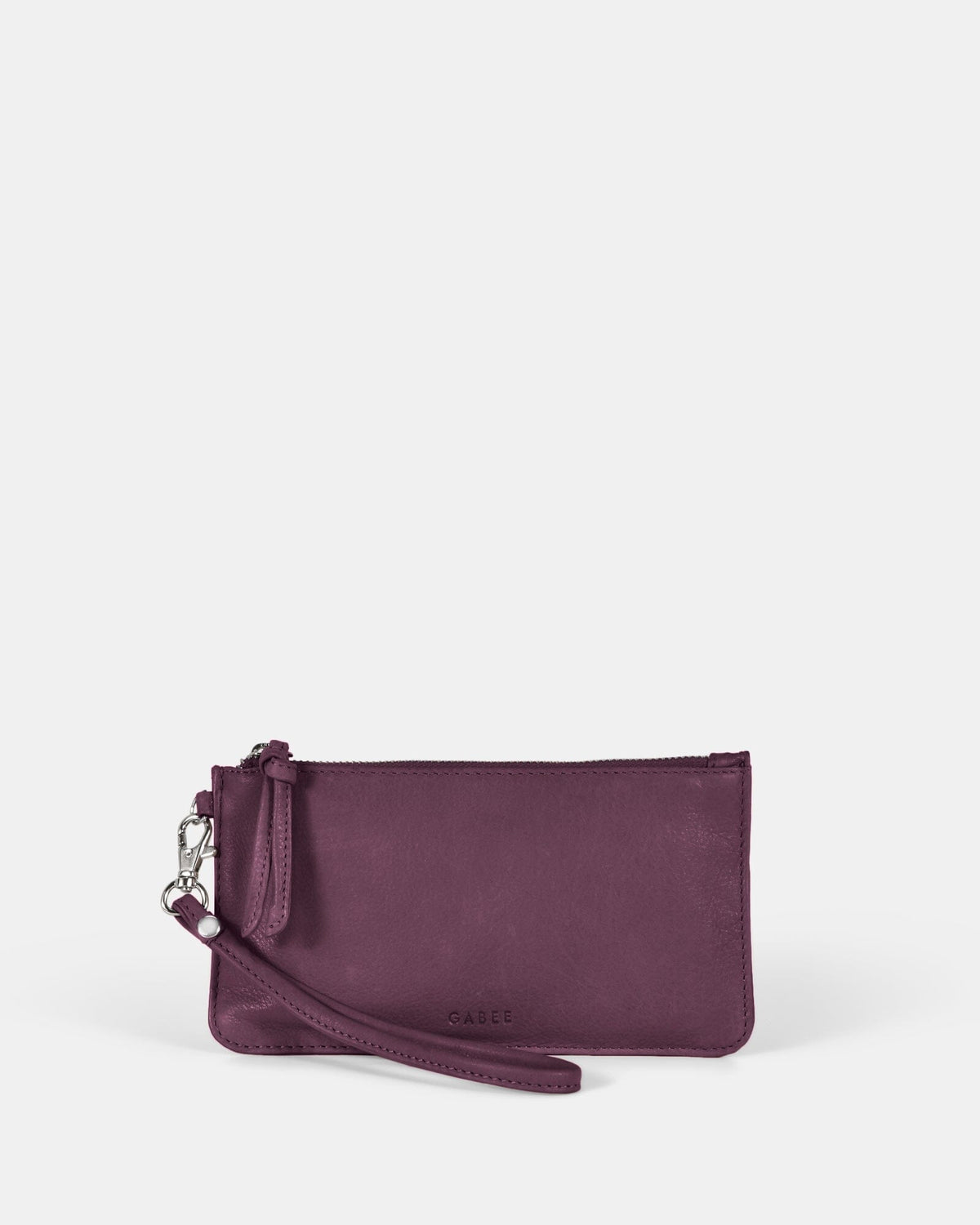 Abril Soft Leather Wristlet Purse - Mulberry