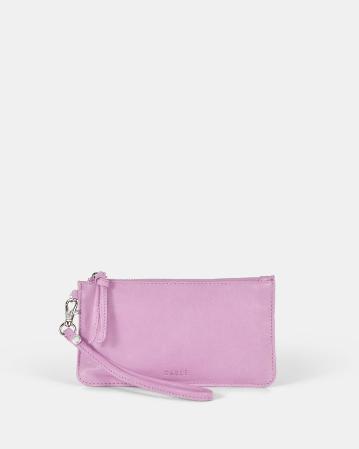 Abril Soft Leather Wristlet Purse - Pink