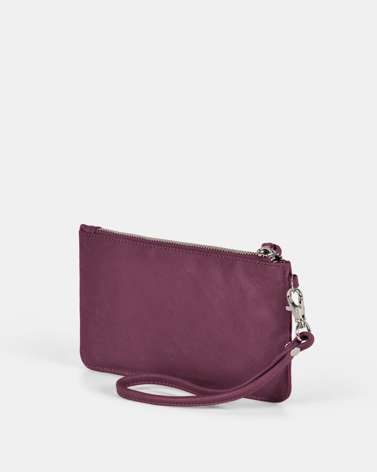 Abril Soft Leather Wristlet Purse - Purple
