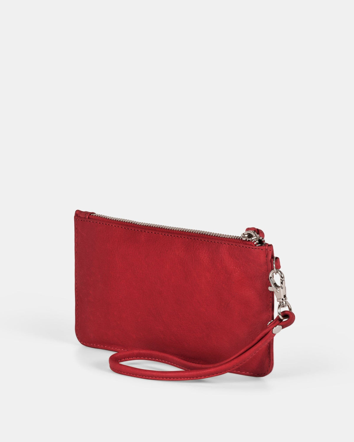 Abril Soft Leather Wristlet Purse - Red