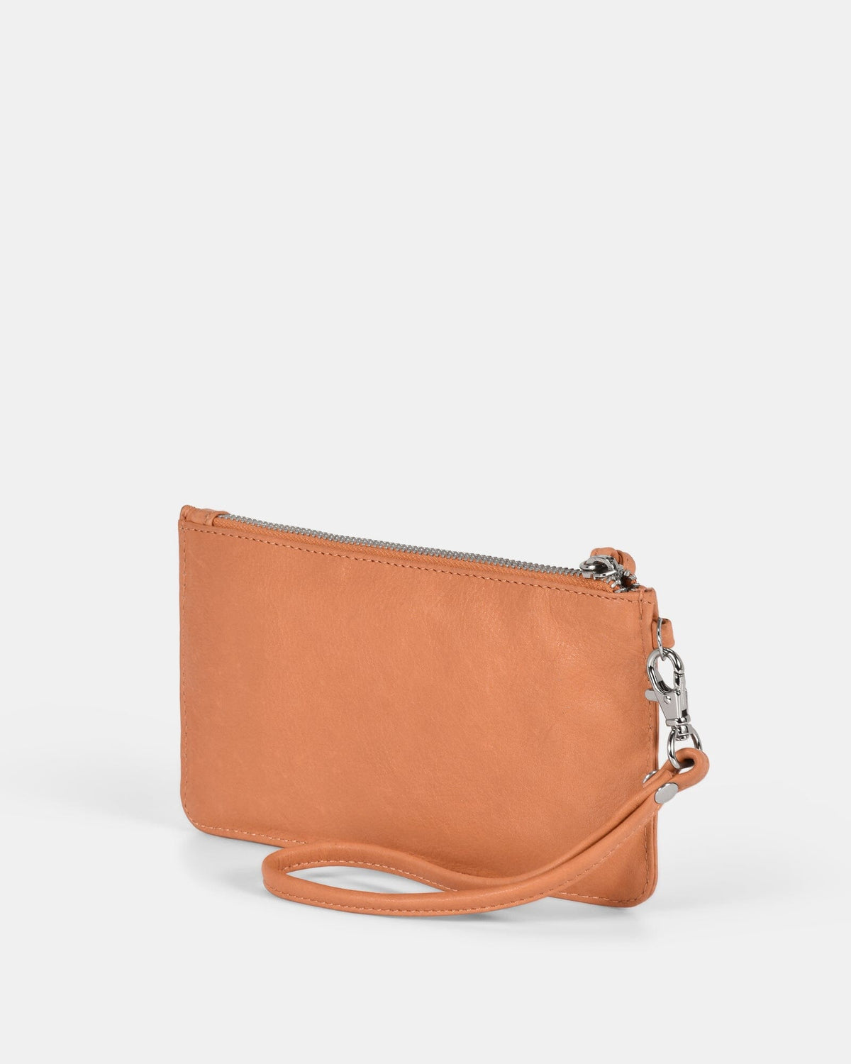 Abril Soft Leather Wristlet Purse - Tan