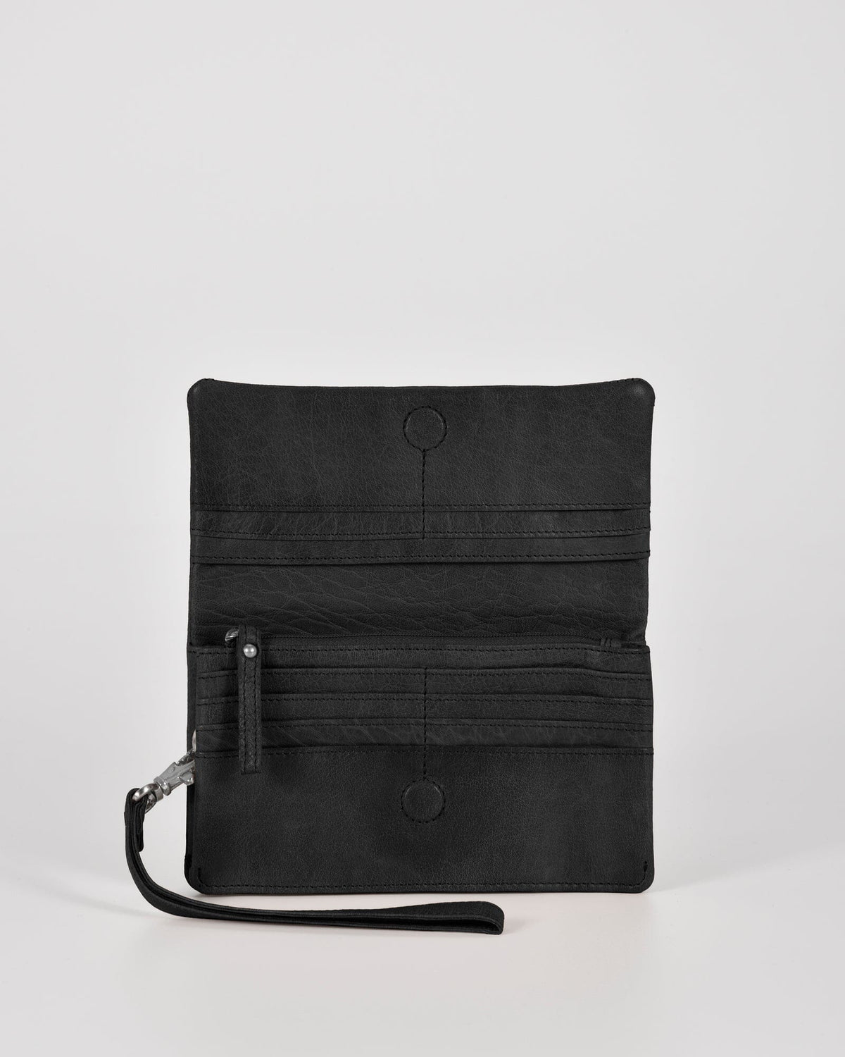 Albury Soft Leather Fold Over Wallet - Black COBB & CO 
