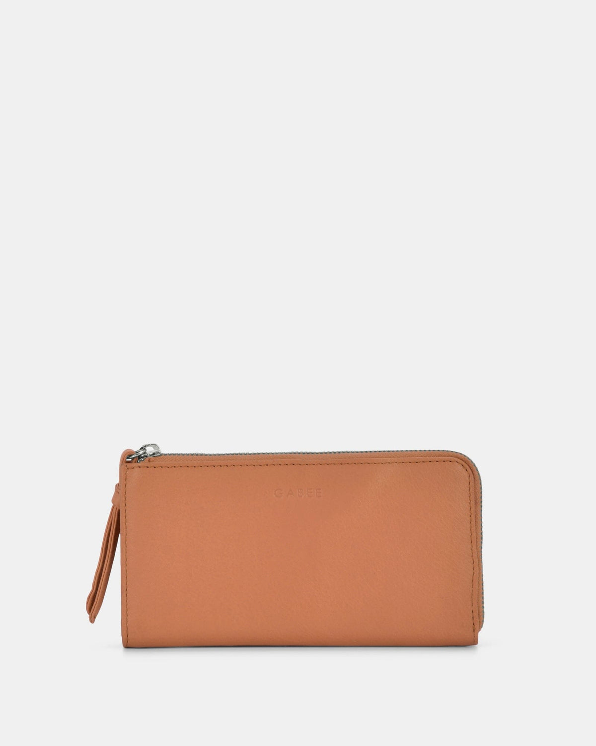 Alina RFID Safe Leather Zip Around Wallet - Tan