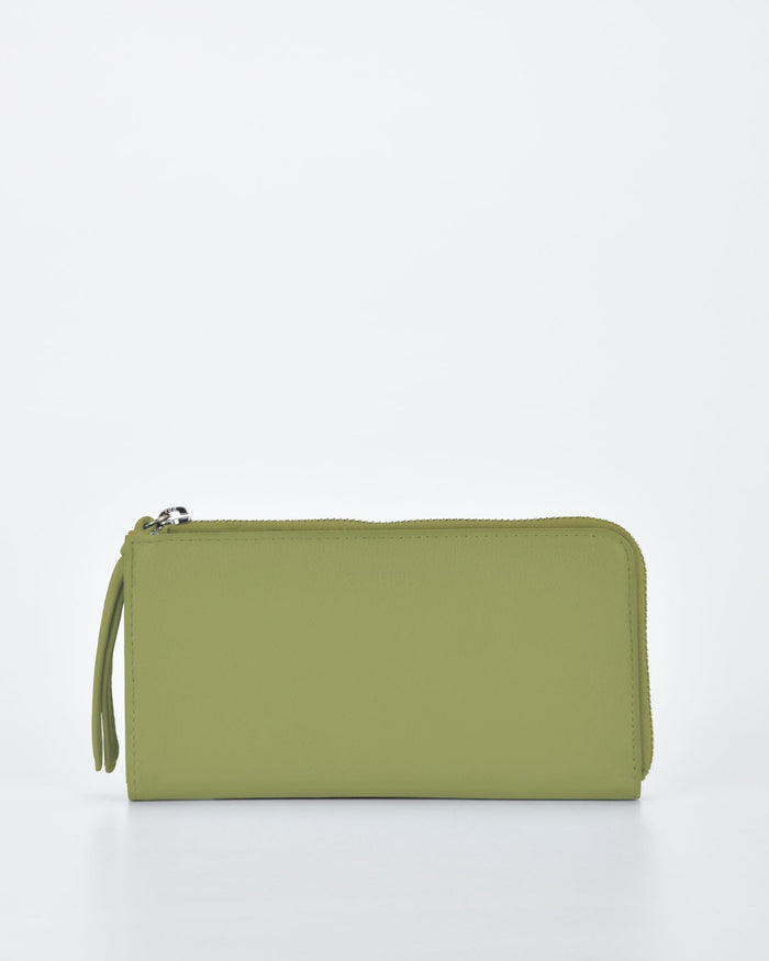 Alina RFID Safe Leather Zip Around Wallet