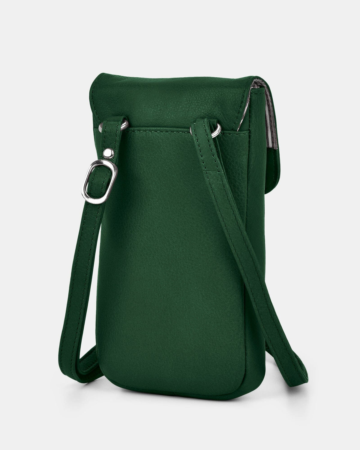 Allison Leather Mini Crossbody Phone Bag - Forest