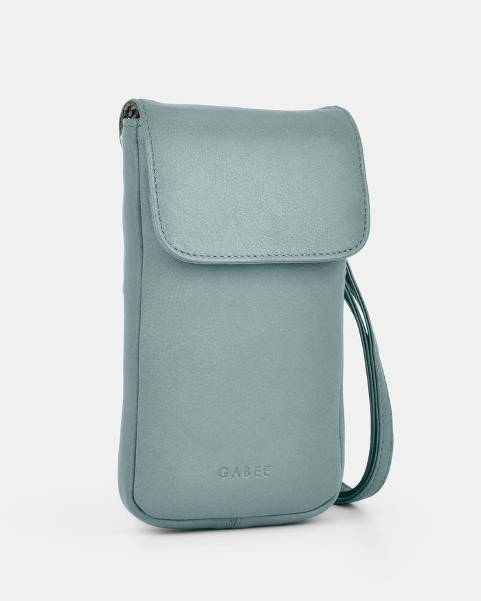 Allison Leather Mini Crossbody Phone Bag - Ocean