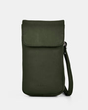 Allison Leather Mini Crossbody Phone Bag - Olive