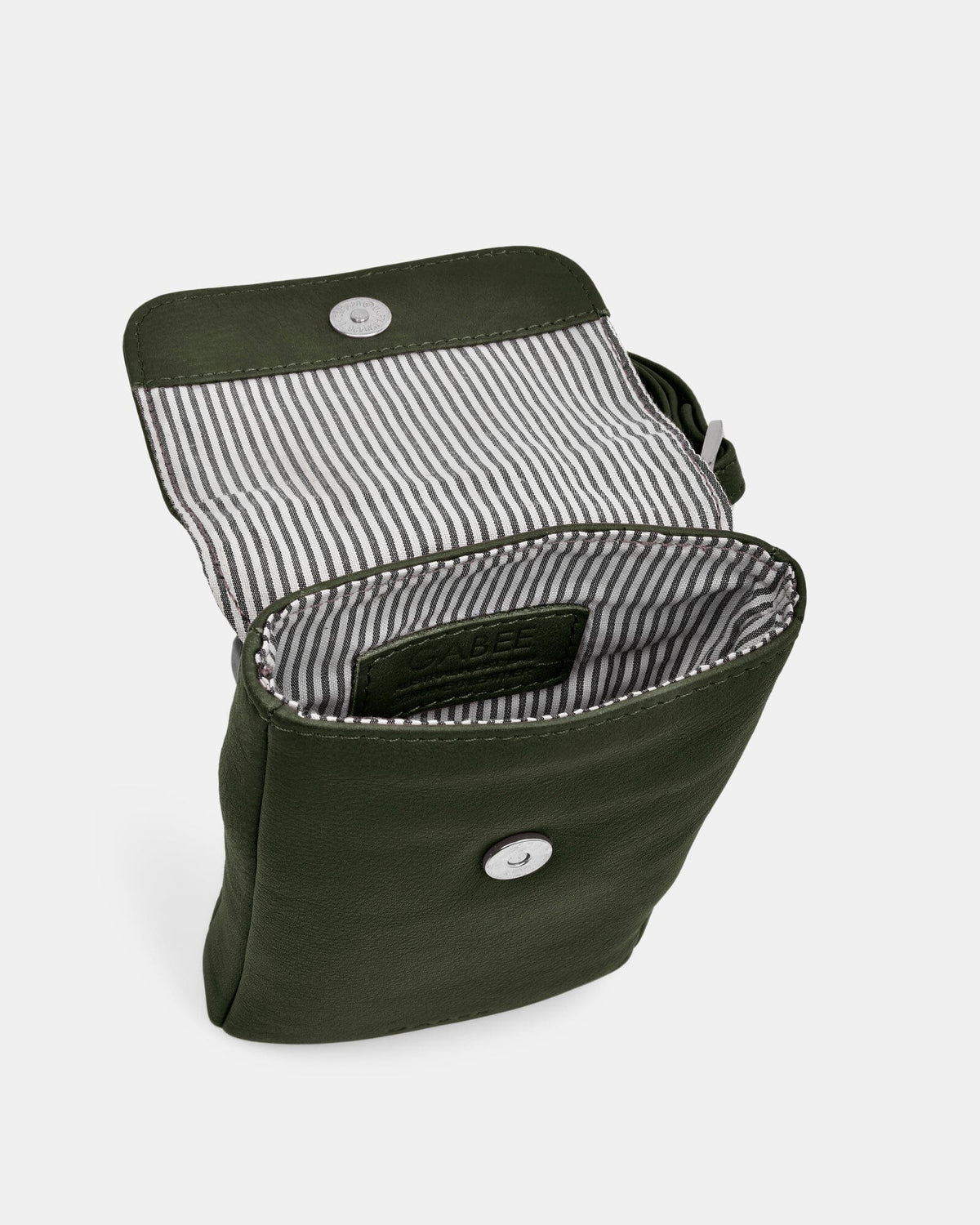 Allison Leather Mini Crossbody Phone Bag - Olive