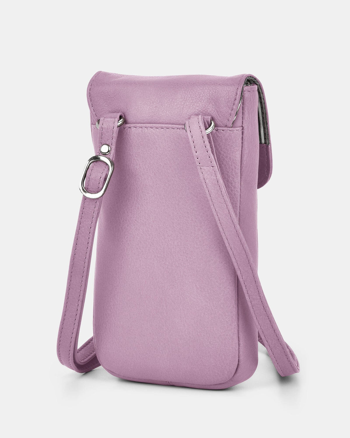 Allison Leather Mini Crossbody Phone Bag - Pink