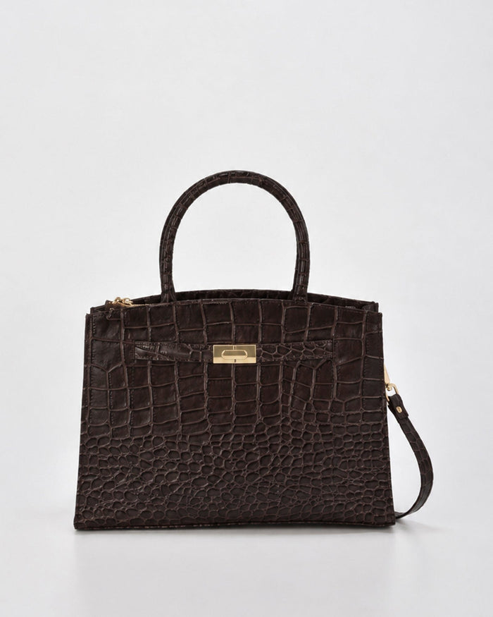 Arlie Croc Leather Tote Bag