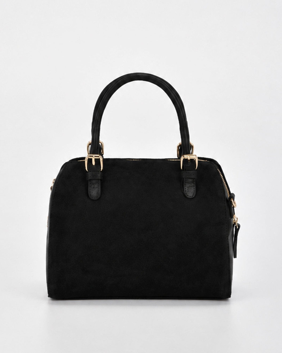 Armadale Suede & Leather Crossbody Bag - Black