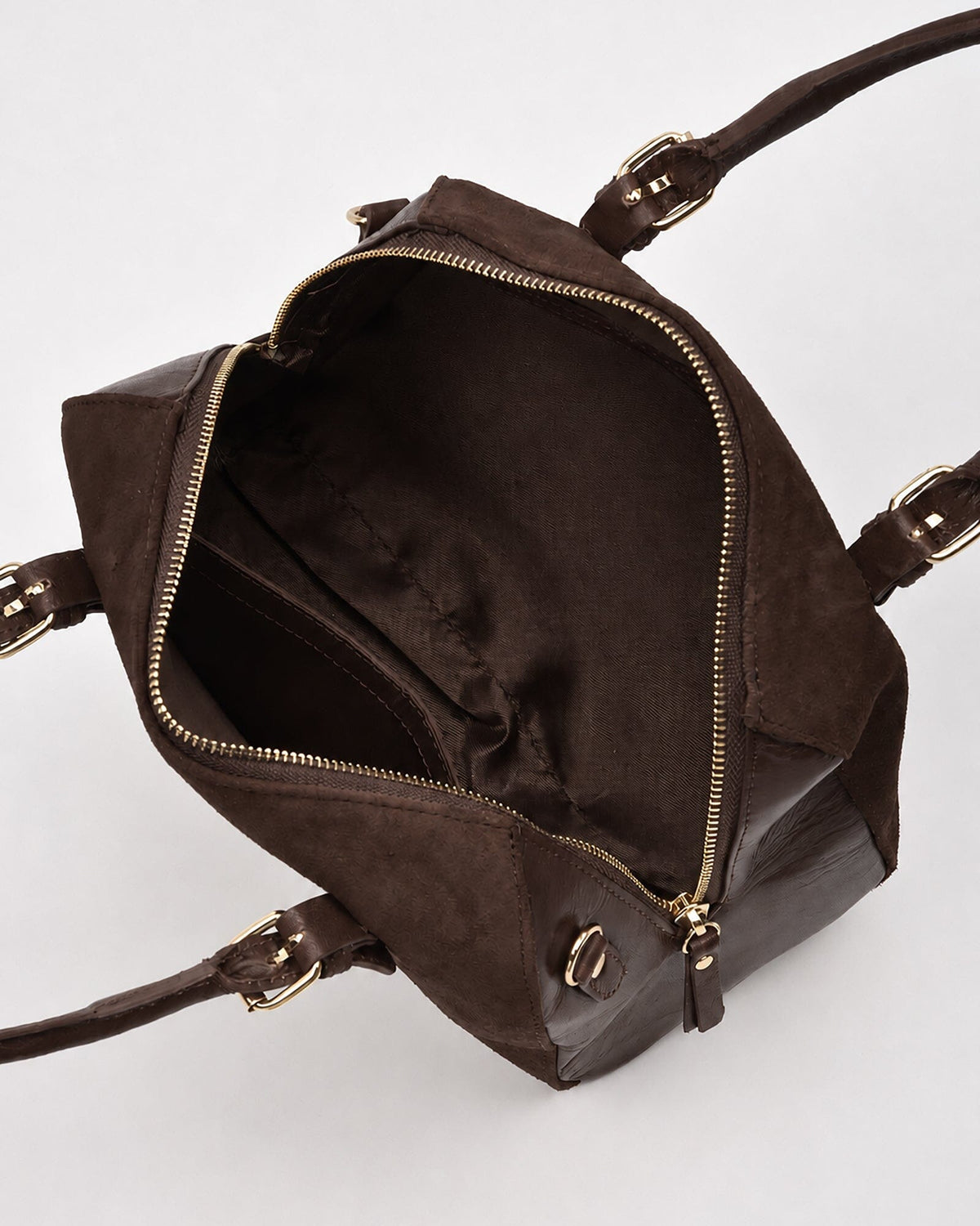 Armadale Suede & Leather Crossbody Bag - Chocolate
