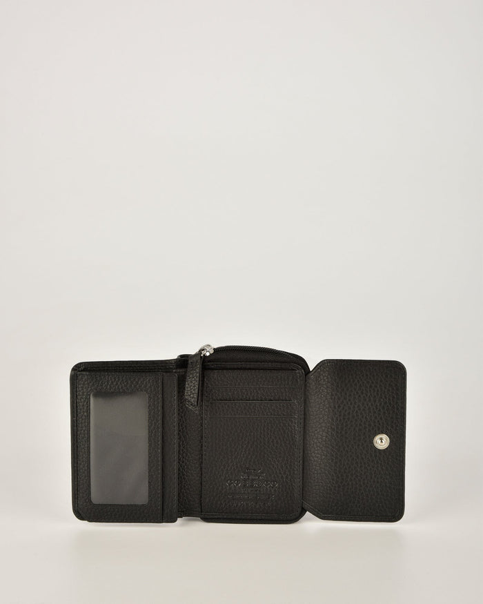 Ascot Ladies RFID Leather Wallet - Black