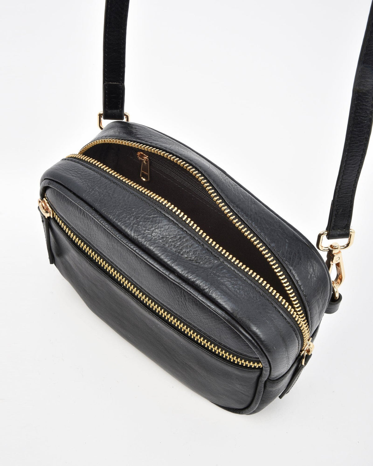 Aurora Metallic Crossbody - Black