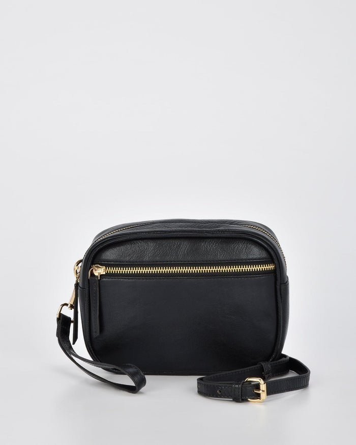 Aurora Metallic Crossbody - Black
