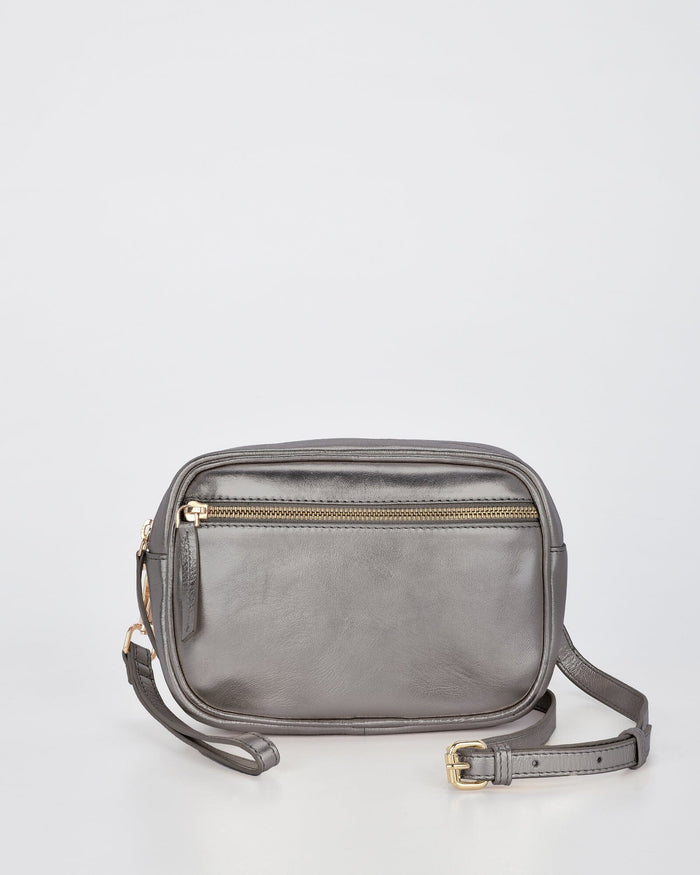 Aurora Metallic Crossbody - Pewter