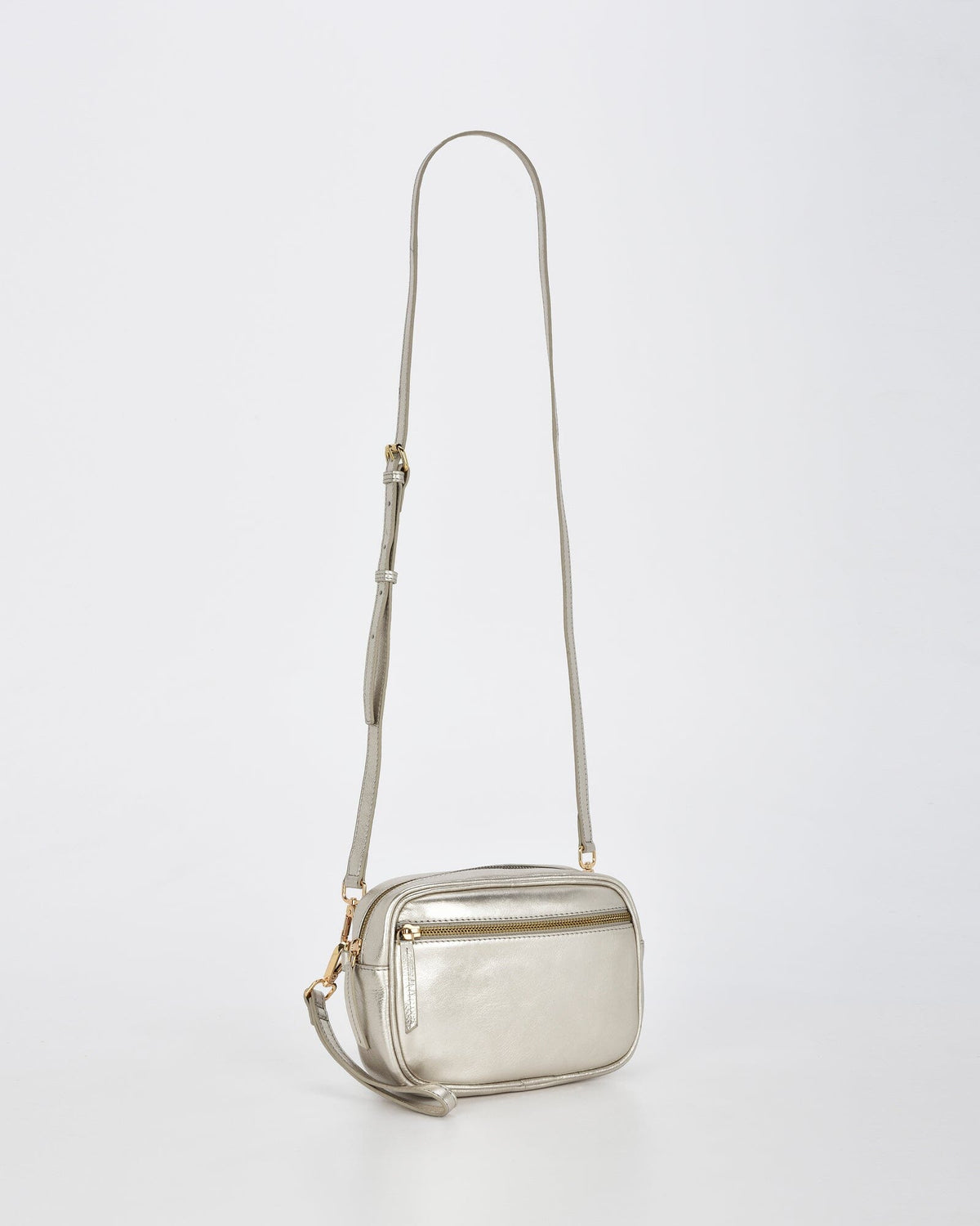 Aurora Metallic Crossbody - Silver