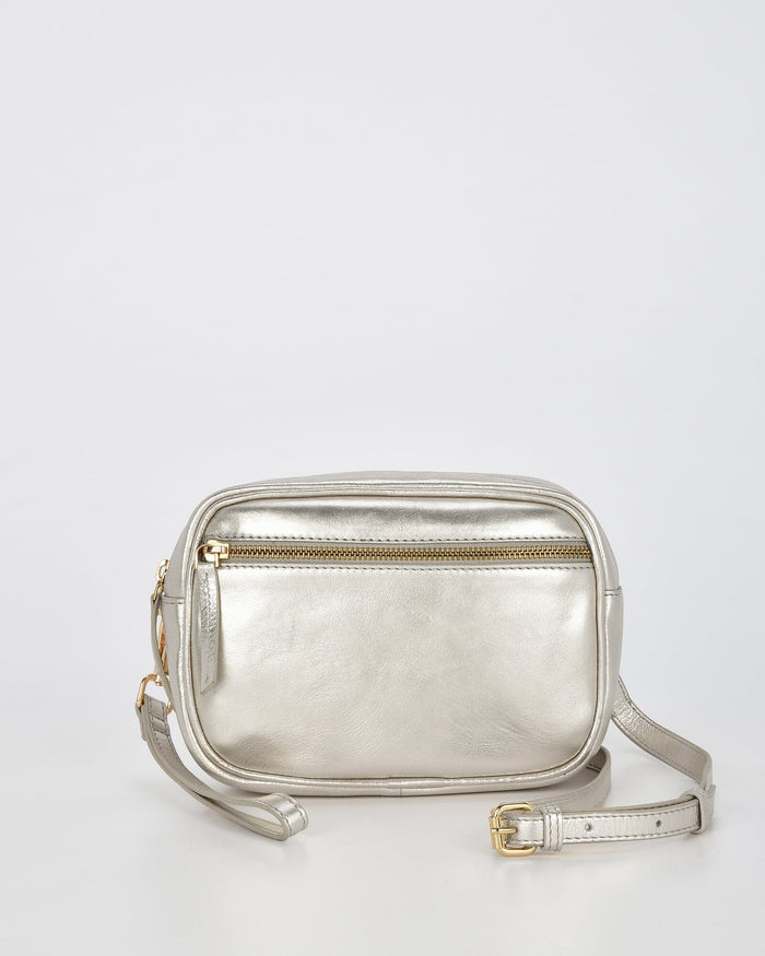 Aurora Metallic Crossbody - Silver