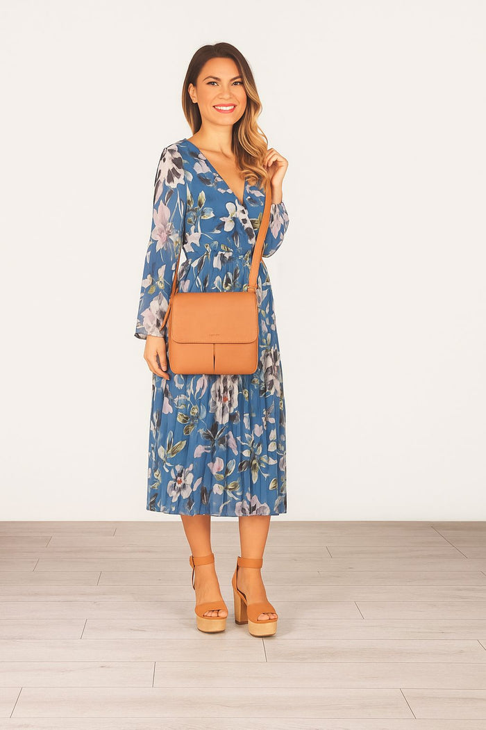 Ava Leather Flap over Crossbody Bag