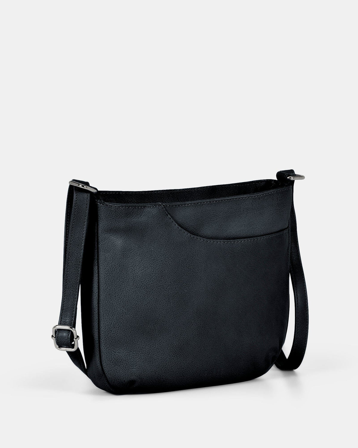 Avery Leather Crossbody Bag - Black
