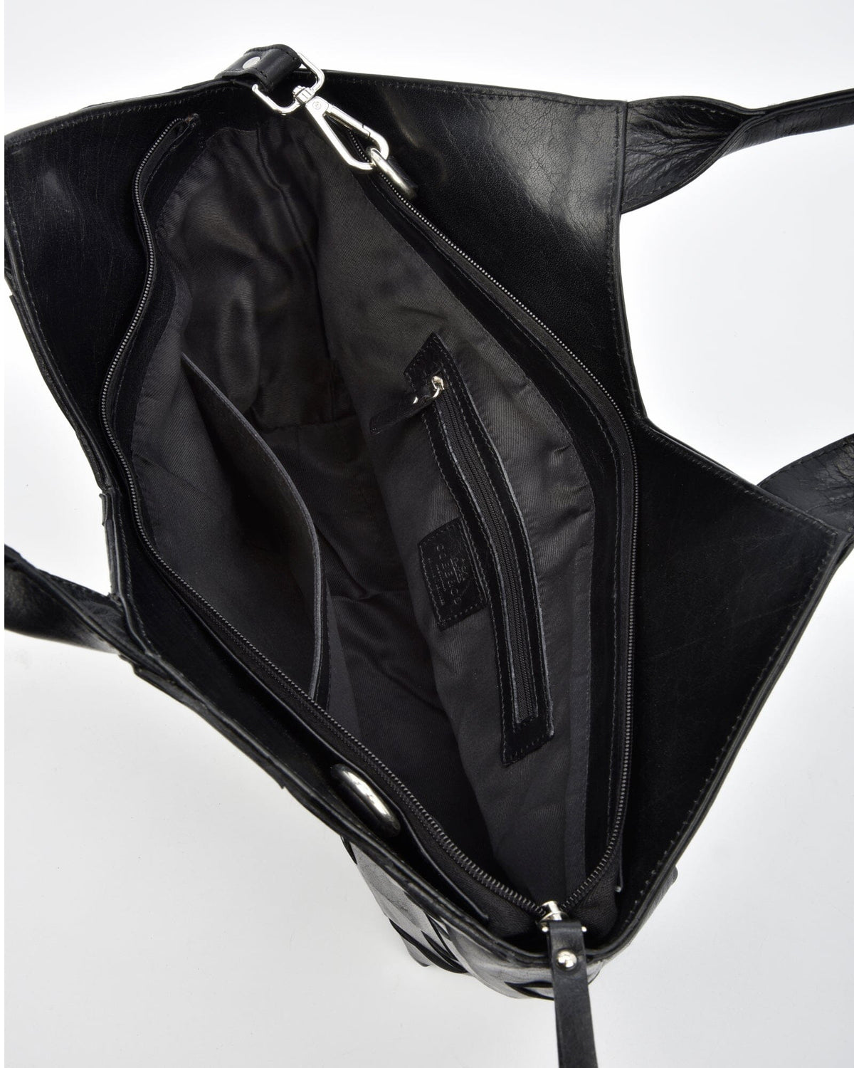Baxter Weave Leather Tote - Black