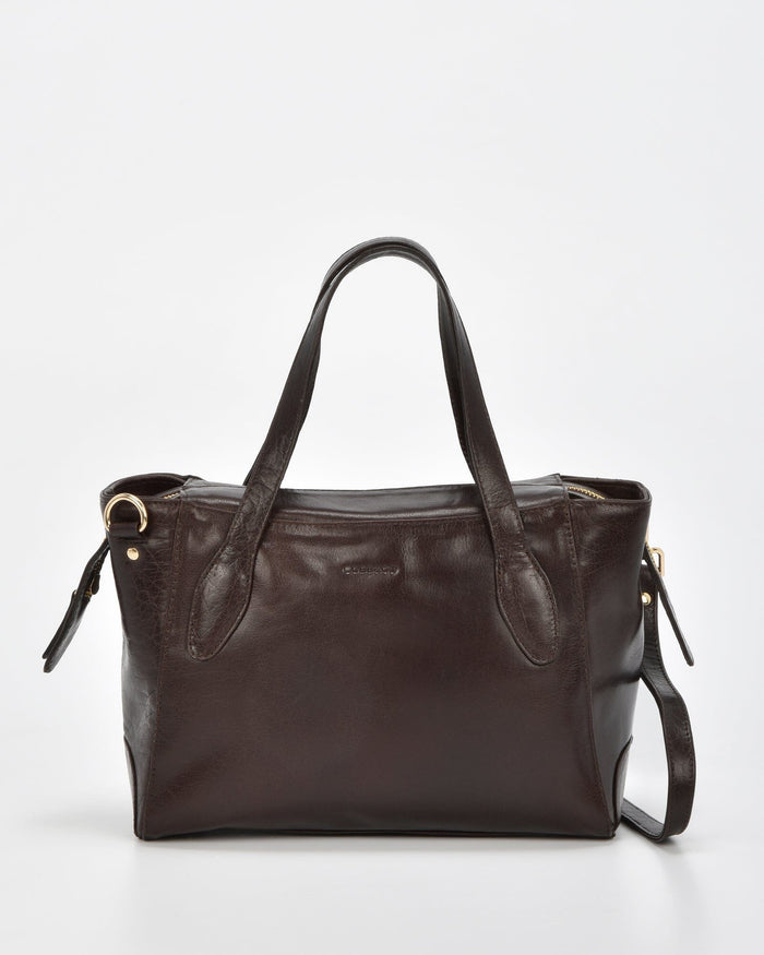 Beaumont Leather Tote Bag - Chocolate