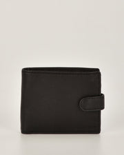 Simon Leather RFID Tab Wallet - Black