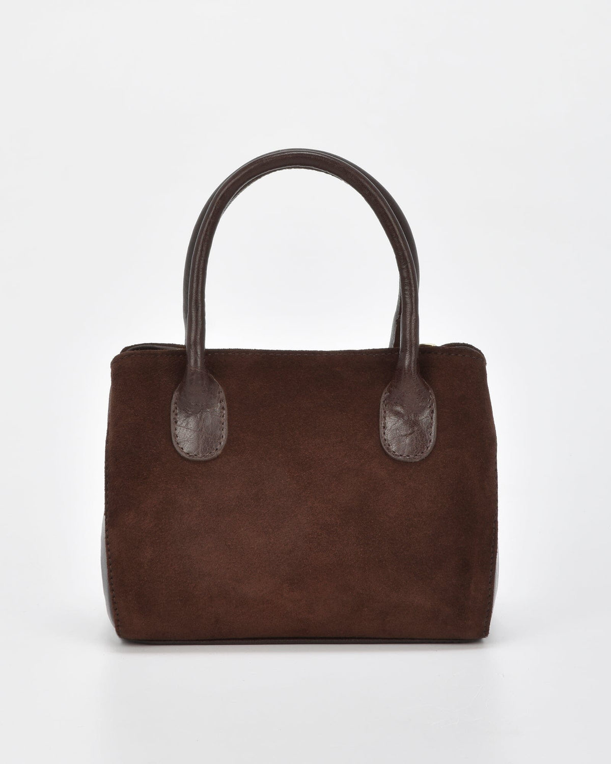 Bellview Suede & Leather Crossbody Bag - Chocolate