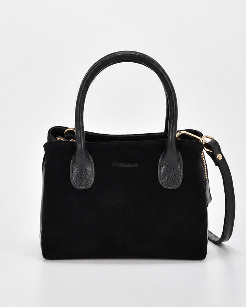 Bellview Suede & Leather Crossbody Bag