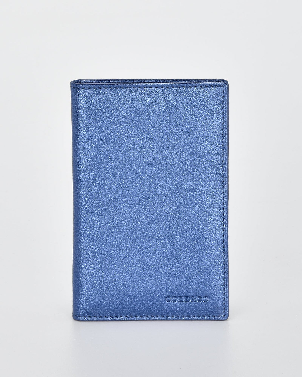 Billy RFID Leather Passport Wallet - Blue COBB & CO 