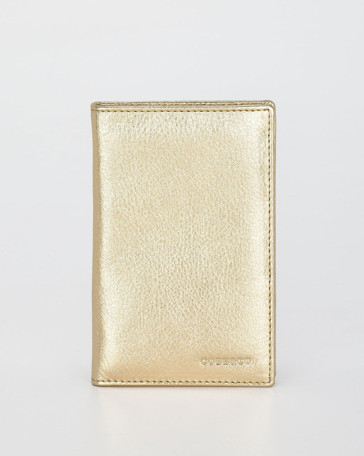 Billy RFID Leather Passport Wallet - Gold COBB & CO 