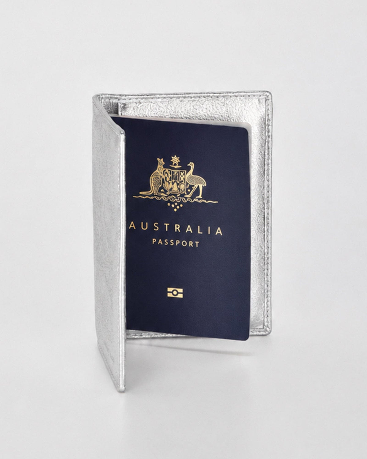 Billy RFID Leather Passport Wallet - Silver COBB & CO 